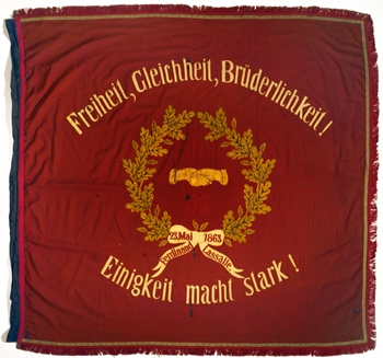 Traditionsfahne der SPD   © AdsD der Friedrich-Ebert-Stiftung
