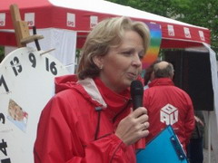 Hannelore Kraft während einer Wahlkampfveranstaltung